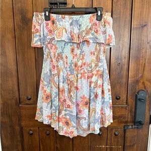Vici Floral Strapless romper